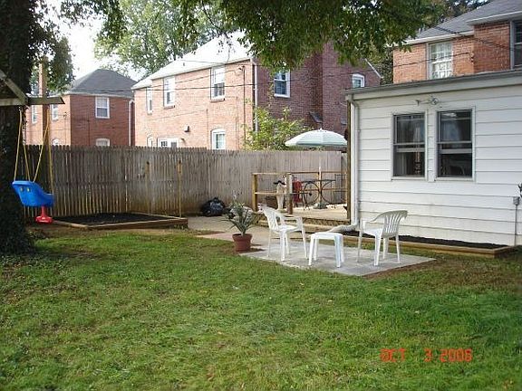 Large backyard with privacy fence
