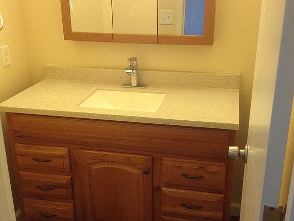 Half bathroom in master bedroom