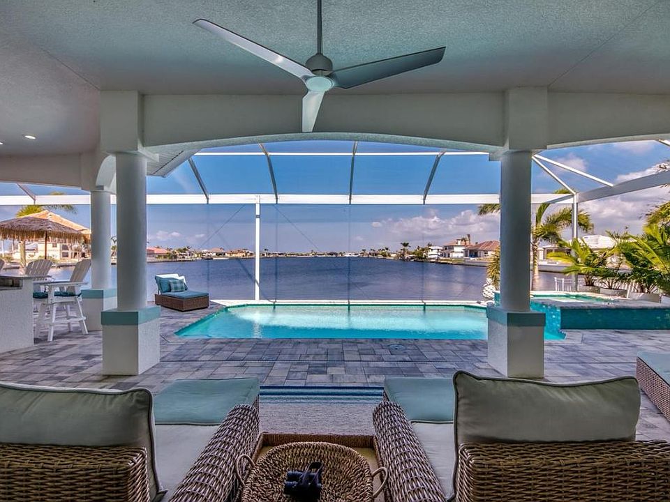 Back patio pool and lake area