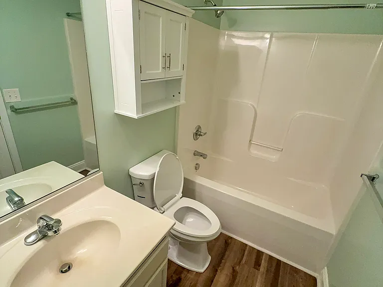 upstairs bathroom at top of stairs