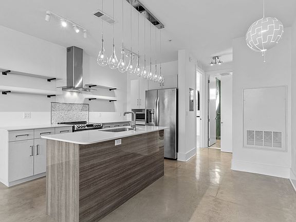 There's room for a breakfast nook in front of the kitchen island.