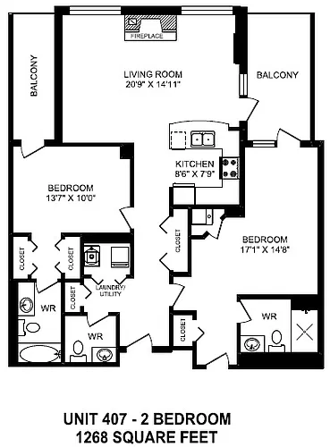 Floor plan The Conservatory 2 Bed 2.5 Bath F