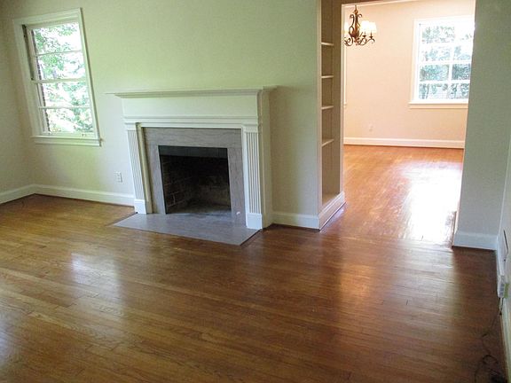 Living Room looking into Dining room -Built-In Bookshelves