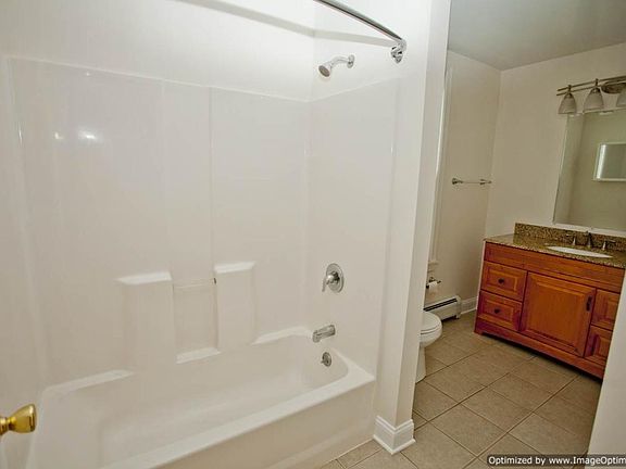 Spacious bathroom and shower