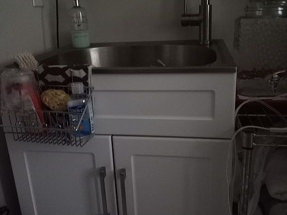 Laundry room sink. 