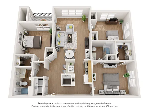 Floor plan 3 Bed / 2 Bath