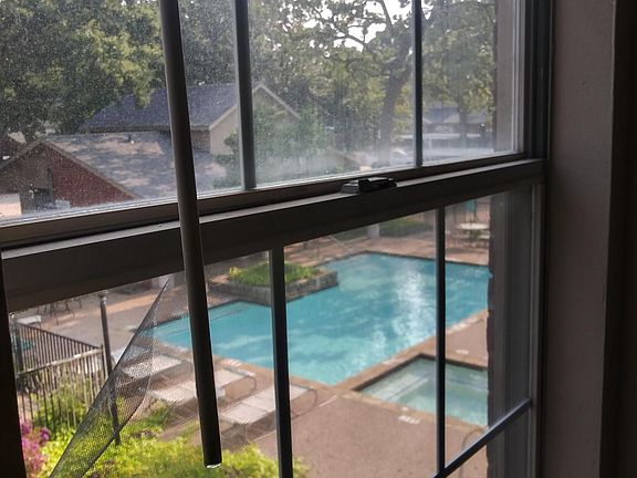 Pool view from second floor room