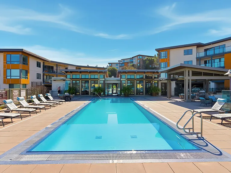 Make every day feel like a resort day with a refreshing swimming pool steps from home.