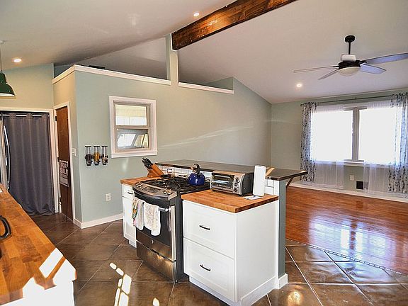 Back door view to front