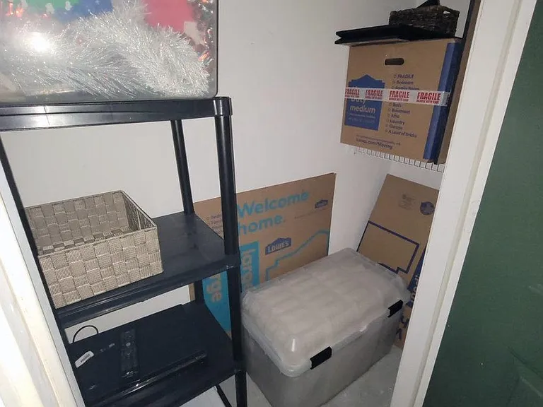 Storage closet on balcony