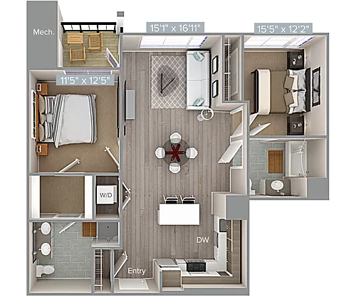 Floor plan B1-1026-U