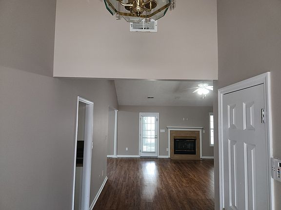 View into the family room from entry way