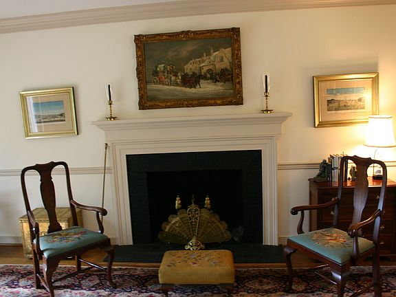 Spacious living room and dining room/den