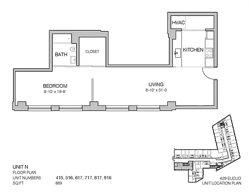 Floor plan L1-889