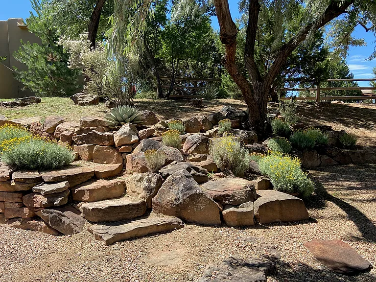 Mature landscaping . . .