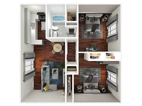 Floor plan 2 Bedroom 1 Bathroom