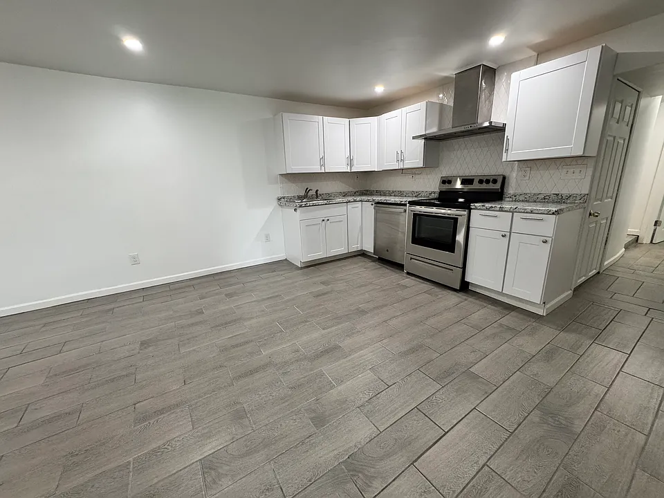 Main living space and updated kitchen