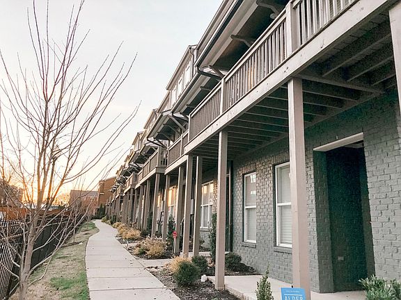 View of townhomes from street.