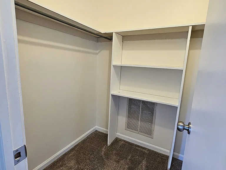 walk in closet in master bedroom