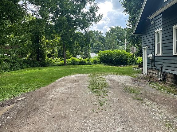driveway and backyard