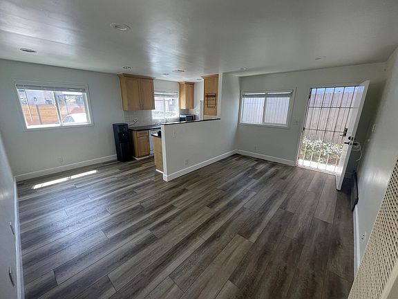 Entryway / living area and kitchen