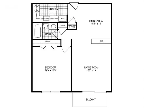 Floor plan One Bedroom