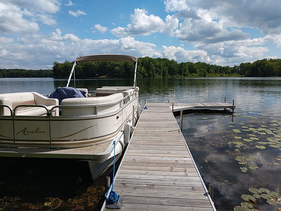 Dock.
Pontoon for sale separately