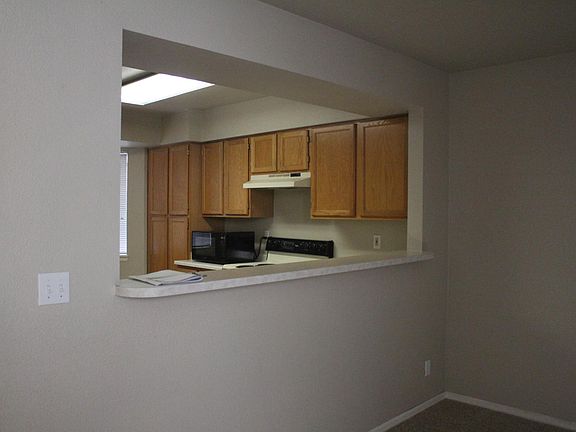 view into kitchen from dining room