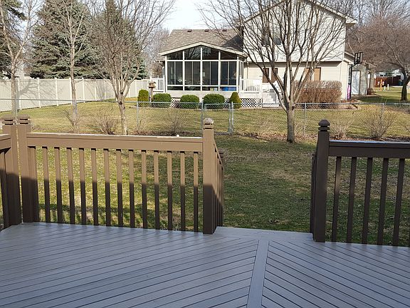 Fenced backyard
