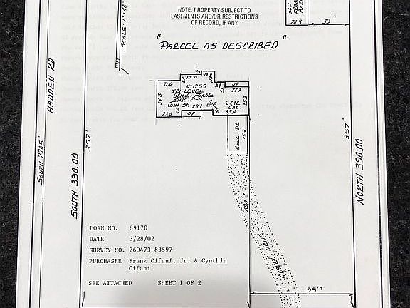 Property survey/dimensions 