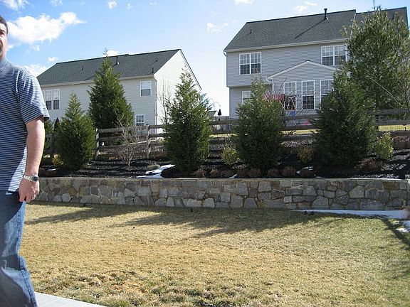 backyard retaining wall