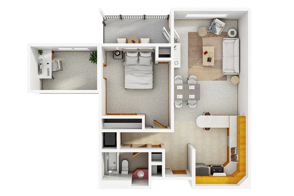 Floor plan 1X1 C