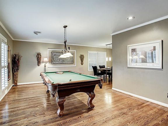 View of the living room that is presently being used as a game room.
