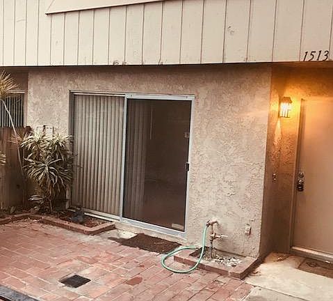 Gated front patio
