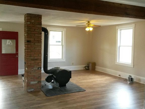 Living room next to kitchen