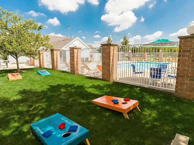 Bags (Cornhole) area by Pool