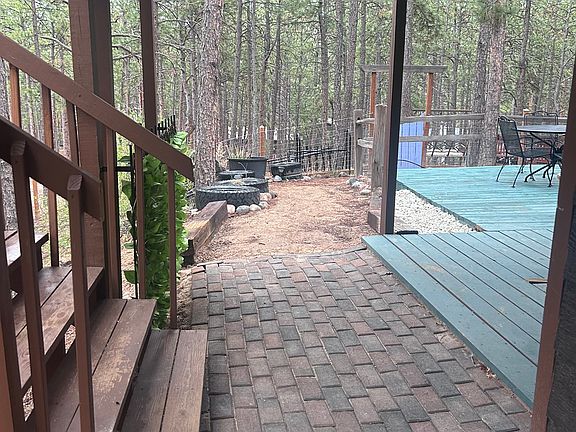 Stairs to deck and kitchen back door