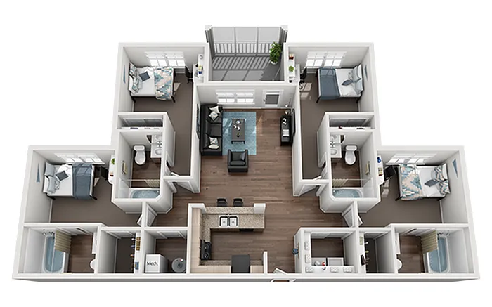 Floor plan 4X4