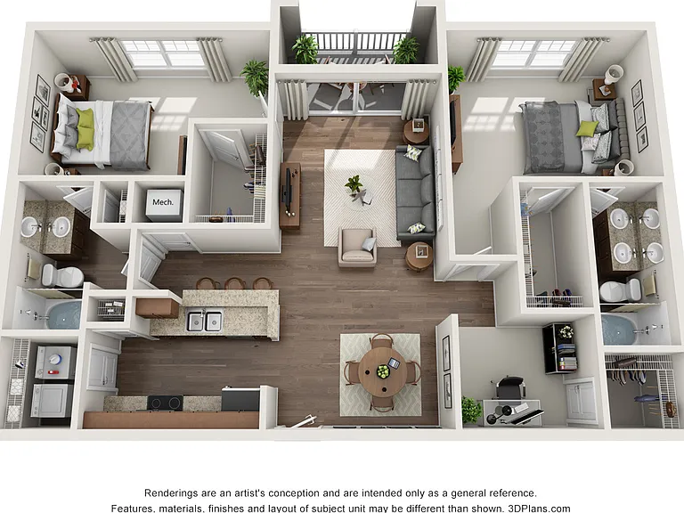 Town Center At Lakeside Village - Tivoli - 2 Beds - 2 Baths - 1214 Sq. ft.