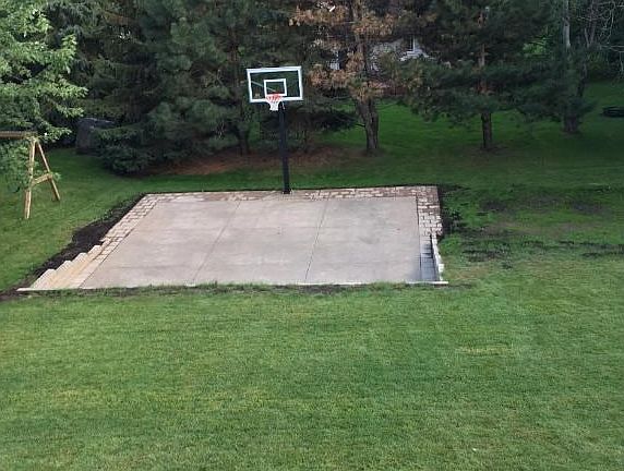 Basketball area for the kids to play on.