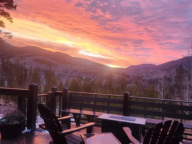 Sunset off back deck