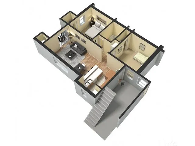 Floor plan D (Remodel)