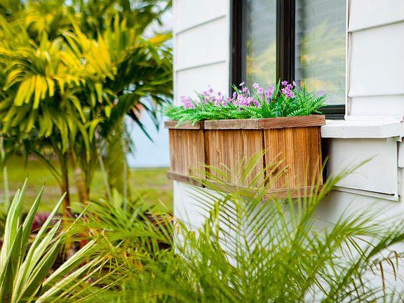Front flower window boxes