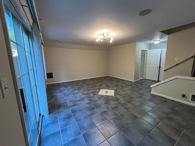 Family room with walk in closet