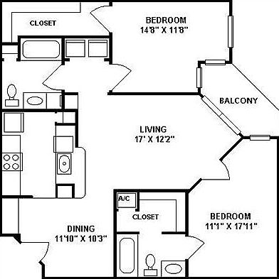 Floor plan of the unit.