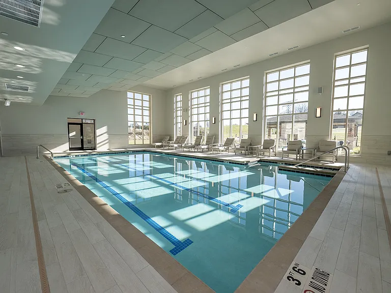 Heated Indoor Pool and Relaxation Deck