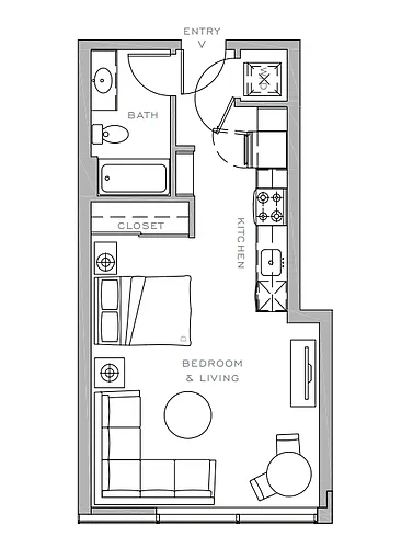 Floor plan Studio E