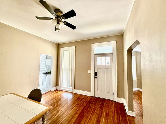 Entrance and dining room.