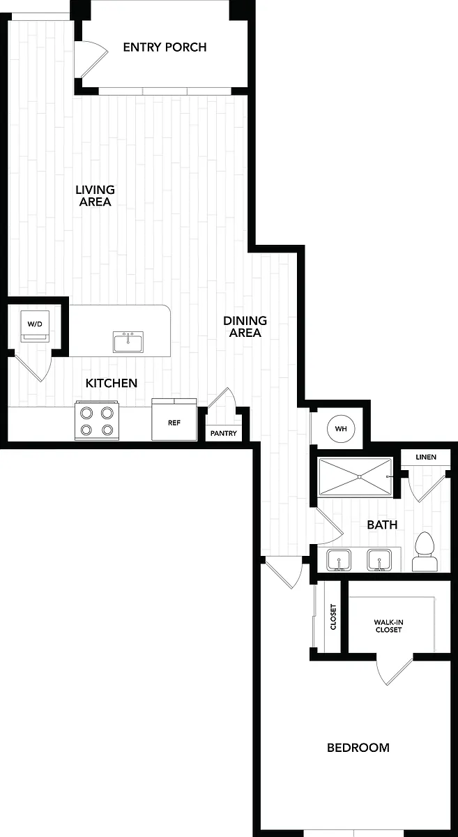 Floor plan 1 Bed/1 Bath-A2
