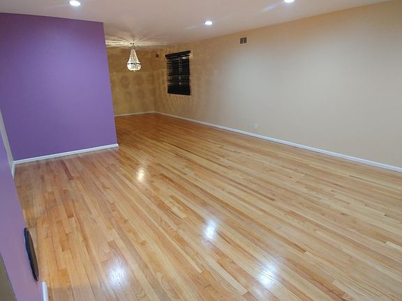 Living Room and Dining Room with new hardwood flooring 